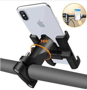 Metal Bike Mobile Holder – 360° Adjustable Shockproof Handlebar Mount - Image 4