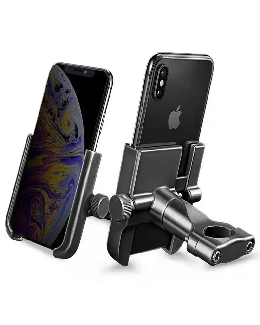 Metal Bike Mobile Holder – 360° Adjustable Shockproof Handlebar Mount - Image 2